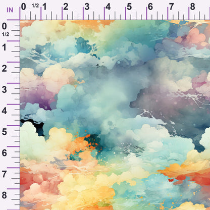 Painted Skies Pattern 3 Minky Fabric