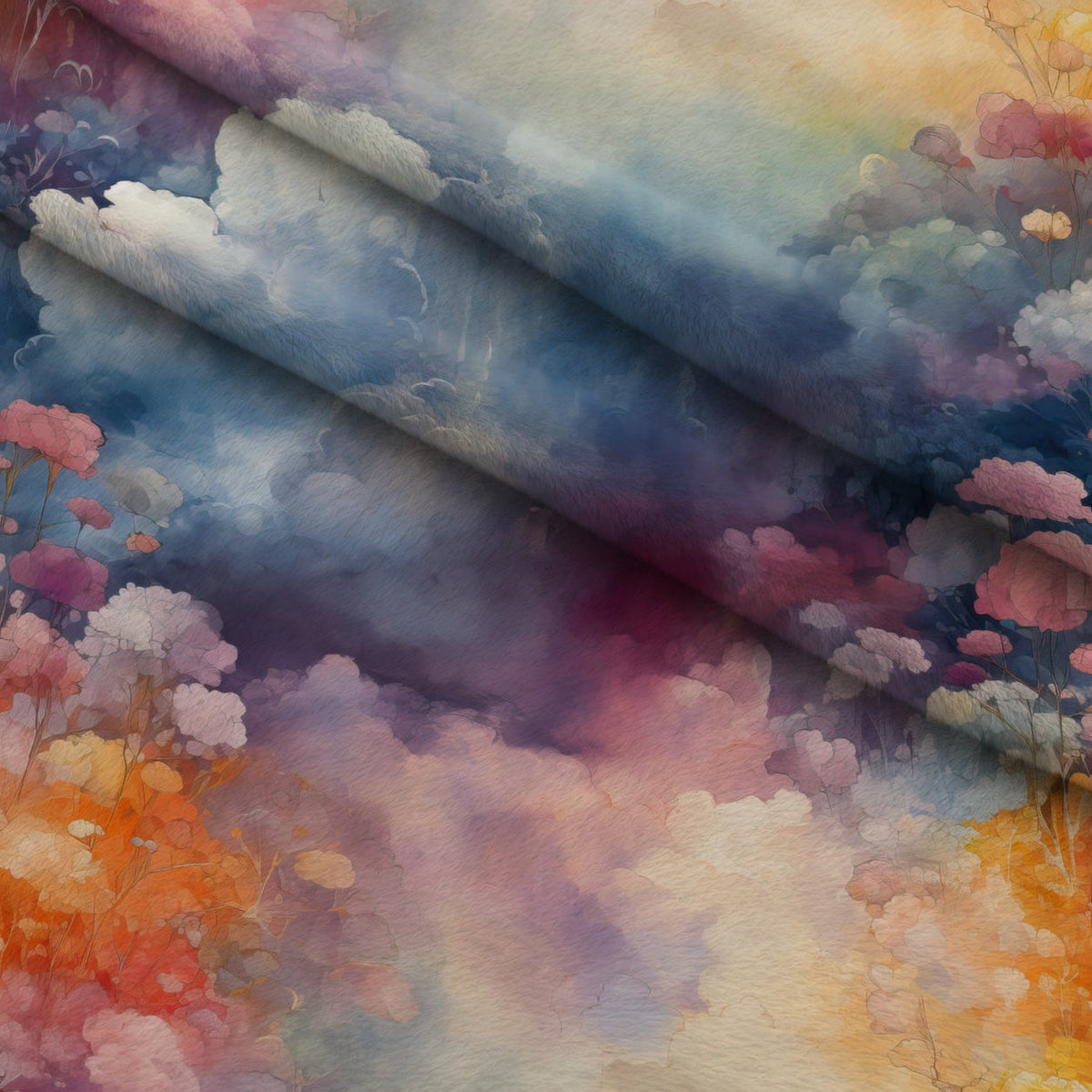 Painted Skies Pattern 4 Minky Fabric