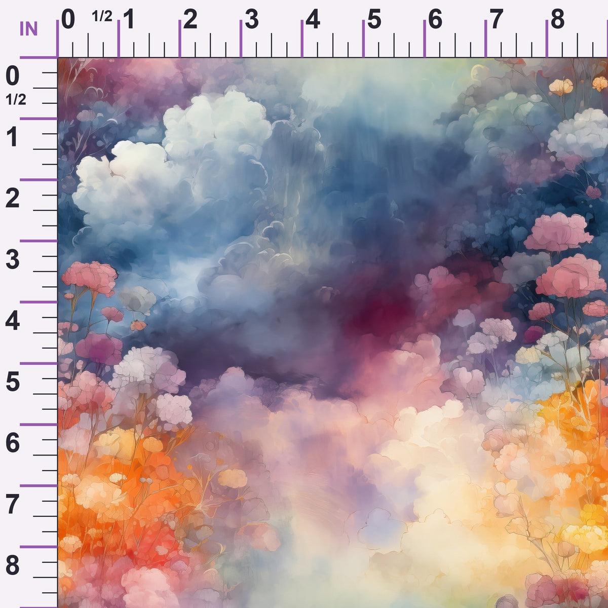 Painted Skies Pattern 4 Minky Fabric