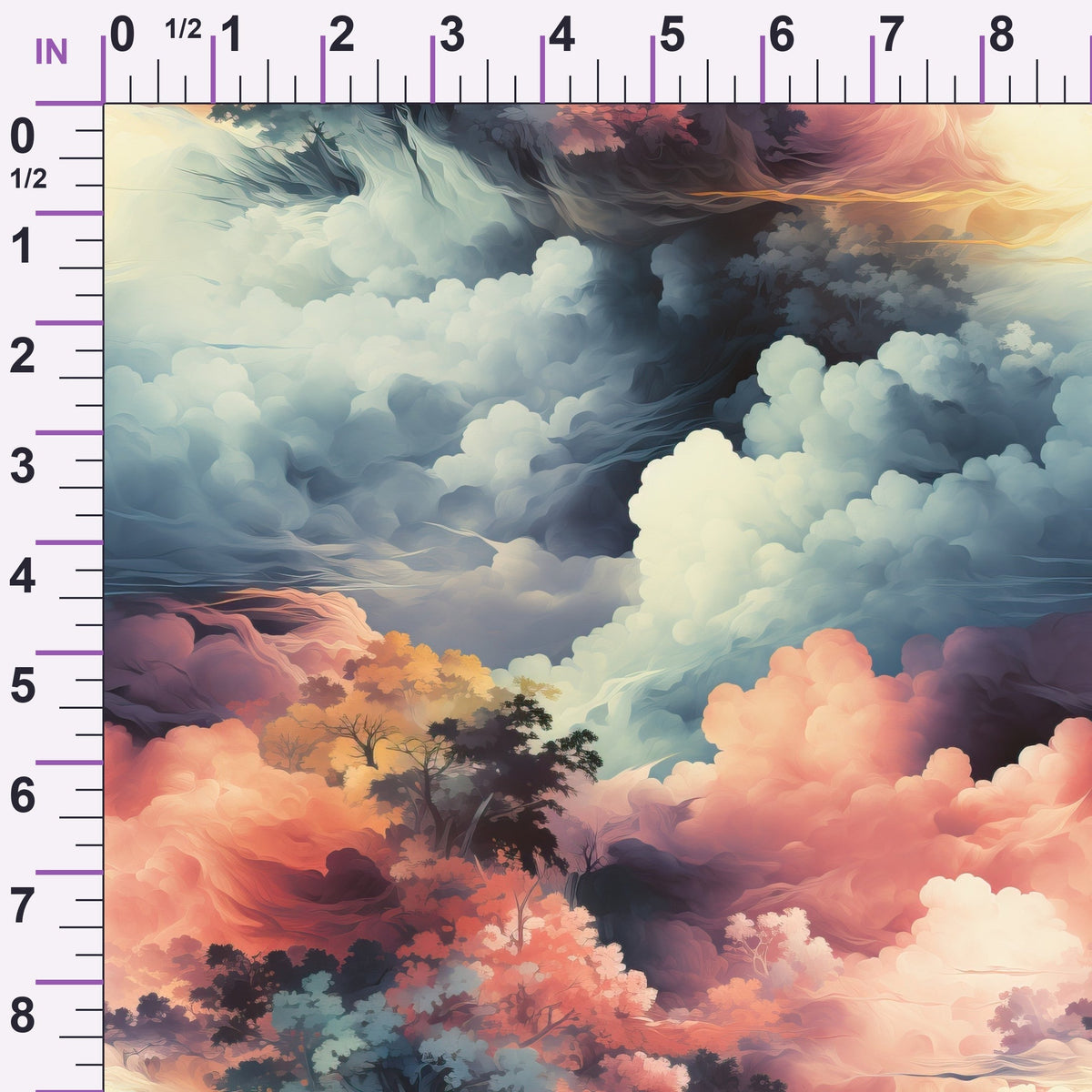 Painted Skies Pattern 6 Minky Fabric