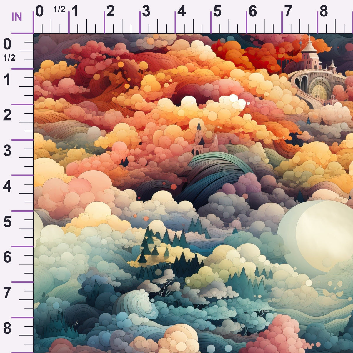 Painted Skies Pattern 7 Minky Fabric