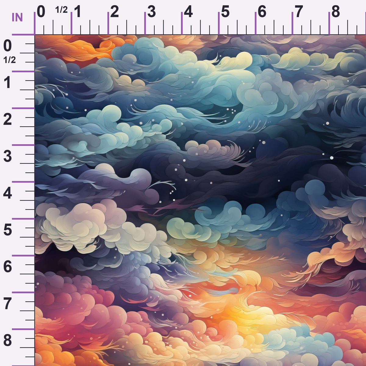 Painted Skies Pattern 8 Minky Fabric