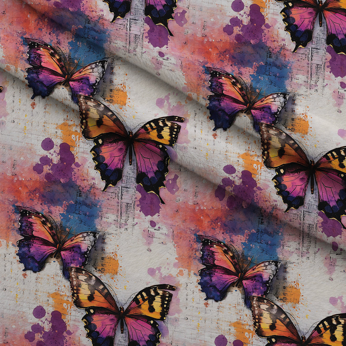 Painted Wings Pattern 1 Minky Fabric