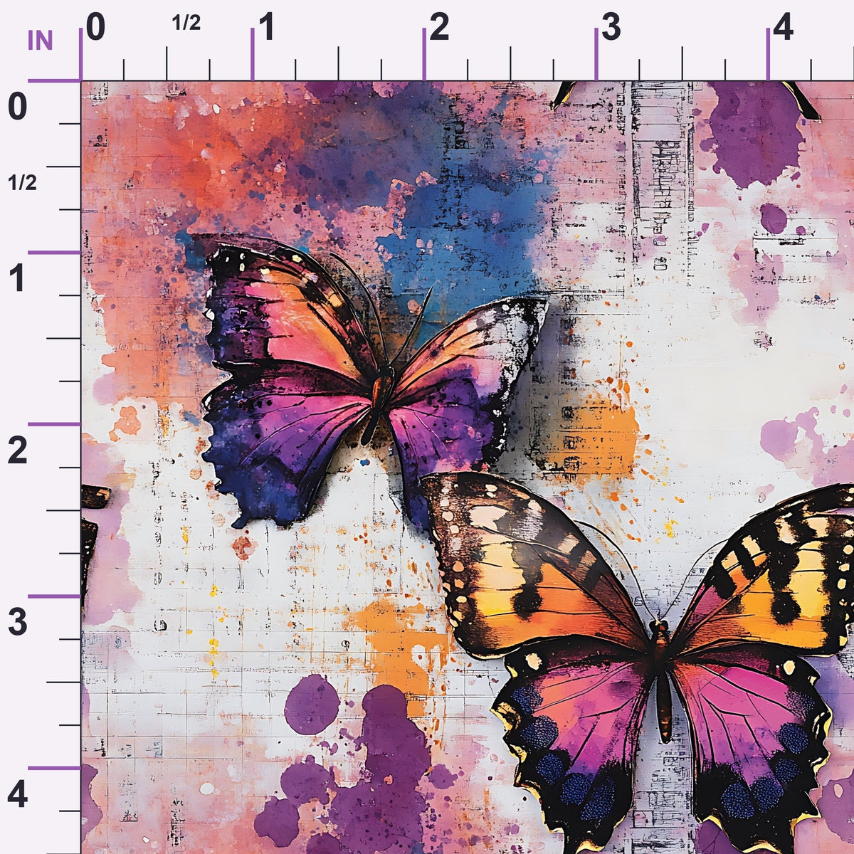 Painted Wings Pattern 1 Minky Fabric
