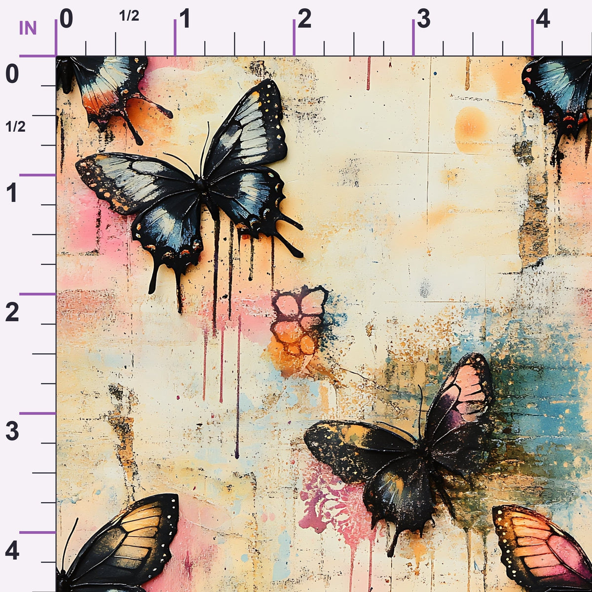 Painted Wings Pattern 10 Minky Fabric