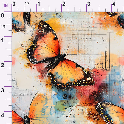 Painted Wings Pattern 15 Minky Fabric