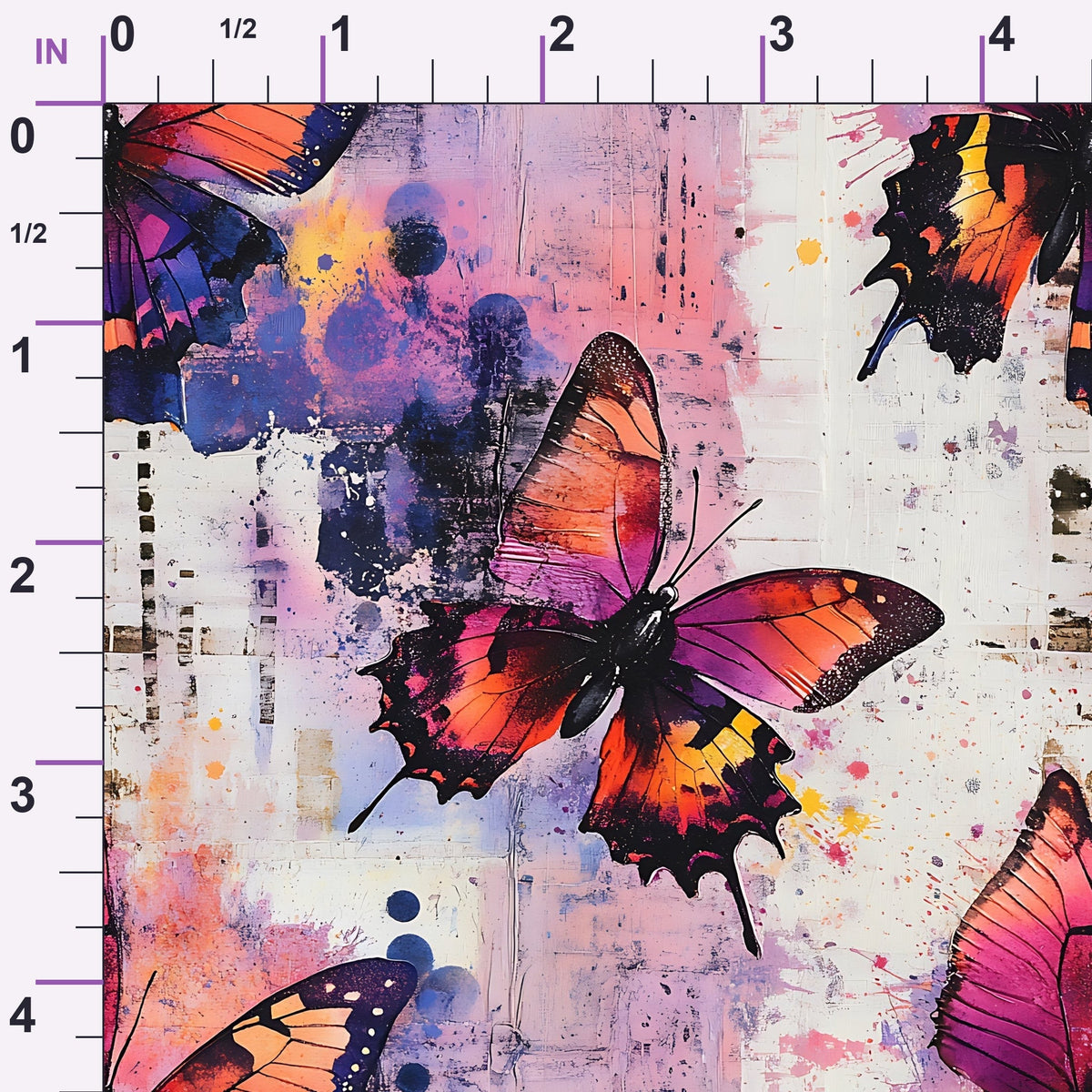 Painted Wings Pattern 16 Minky Fabric