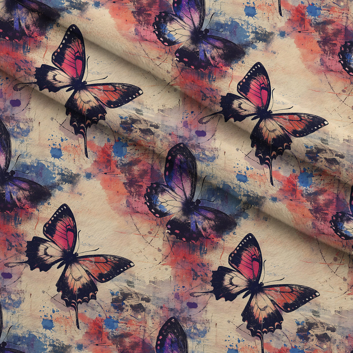 Painted Wings Pattern 17 Minky Fabric