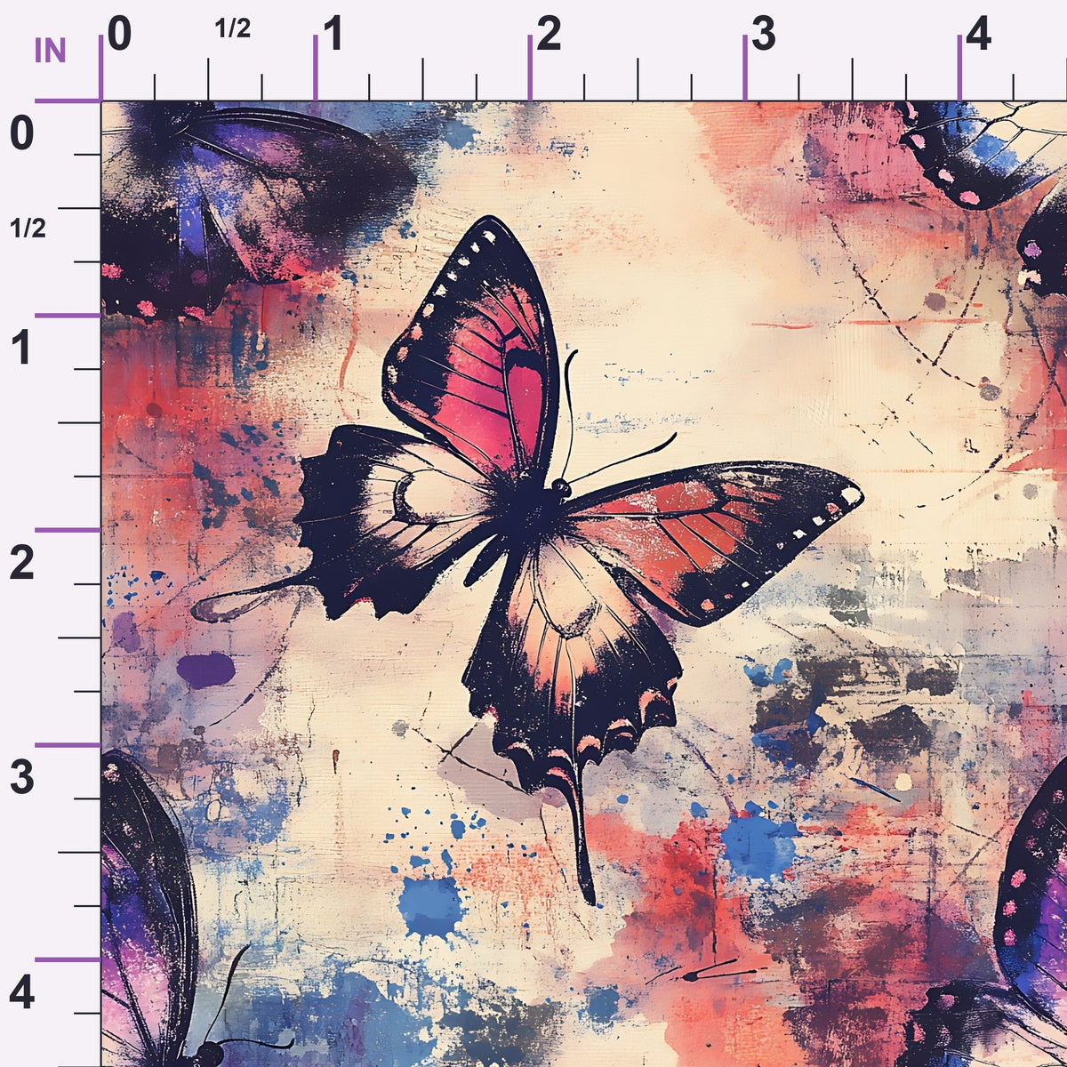 Painted Wings Pattern 17 Minky Fabric