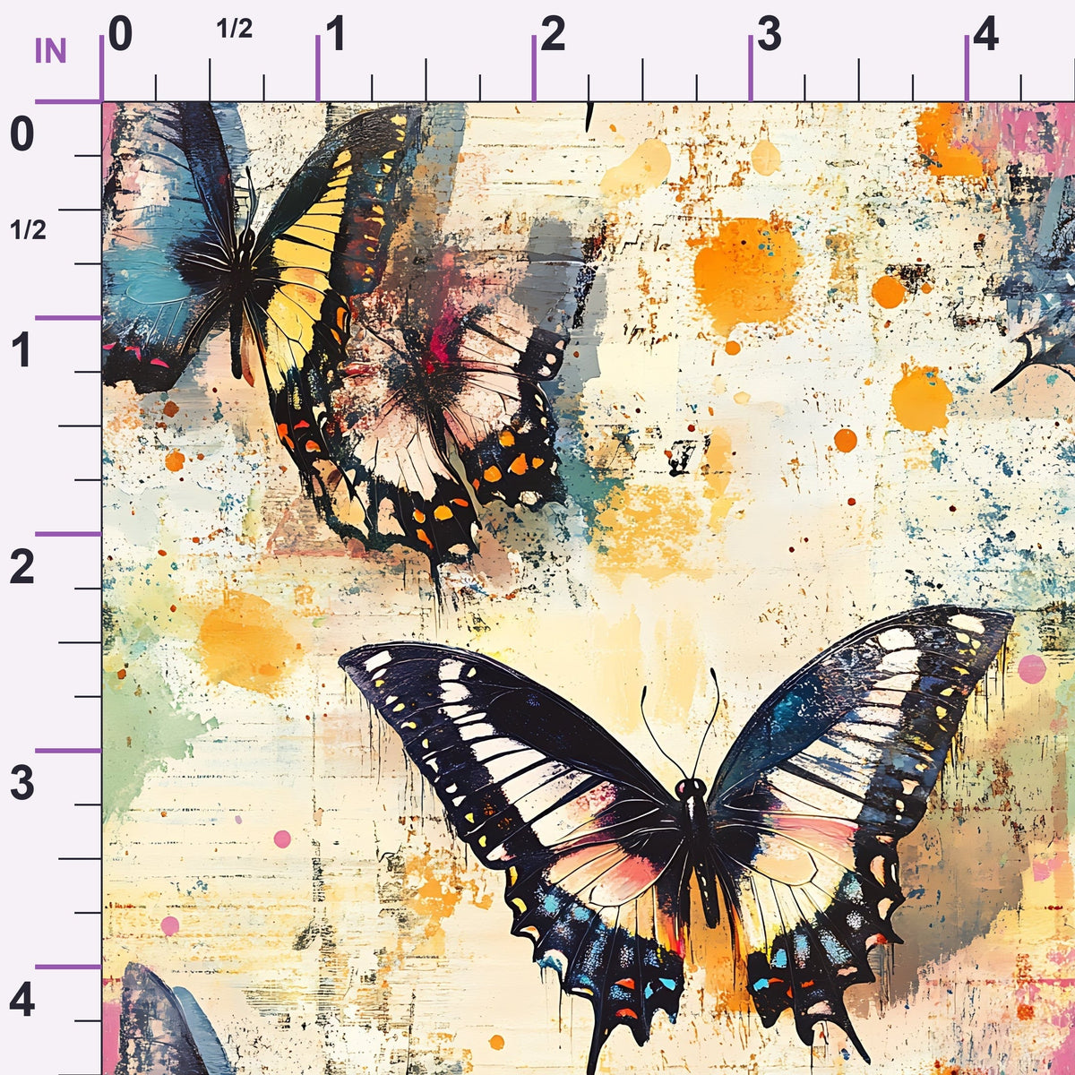 Painted Wings Pattern 19 Minky Fabric
