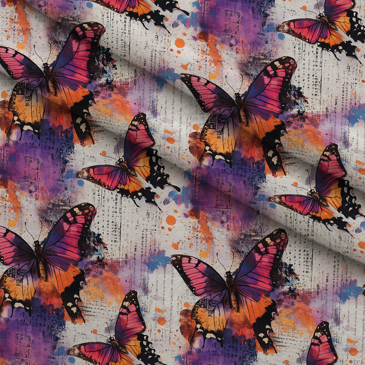 Painted Wings Pattern 2 Minky Fabric