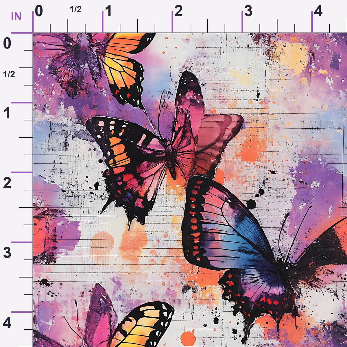 Painted Wings Pattern 4 Minky Fabric