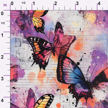 Painted Wings Pattern 4 Minky Fabric