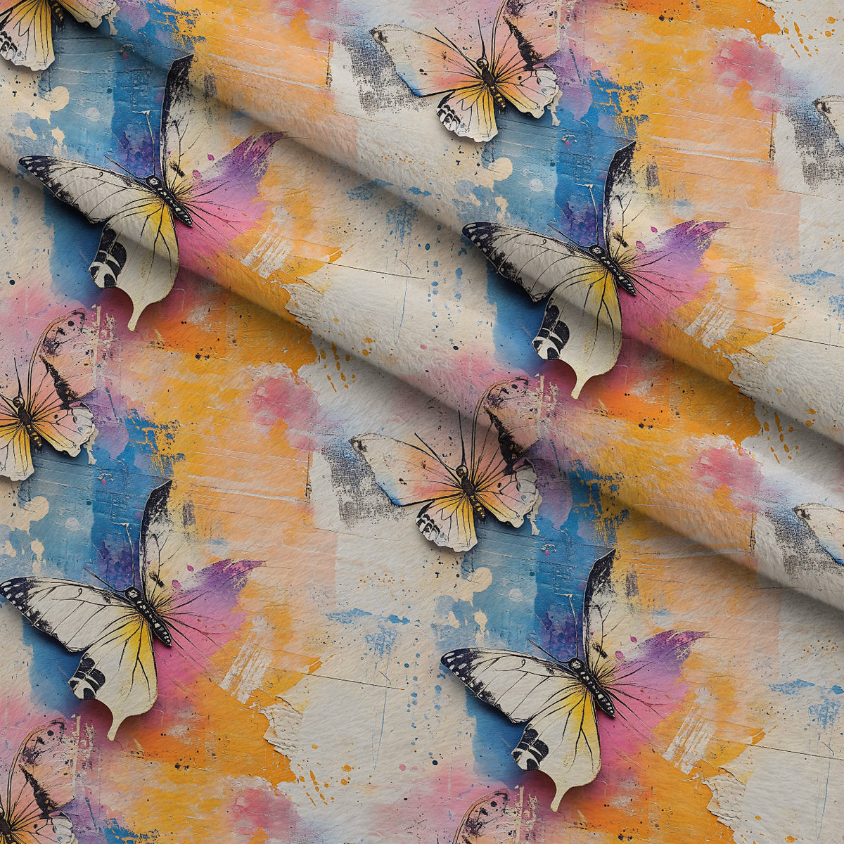 Painted Wings Pattern 5 Minky Fabric