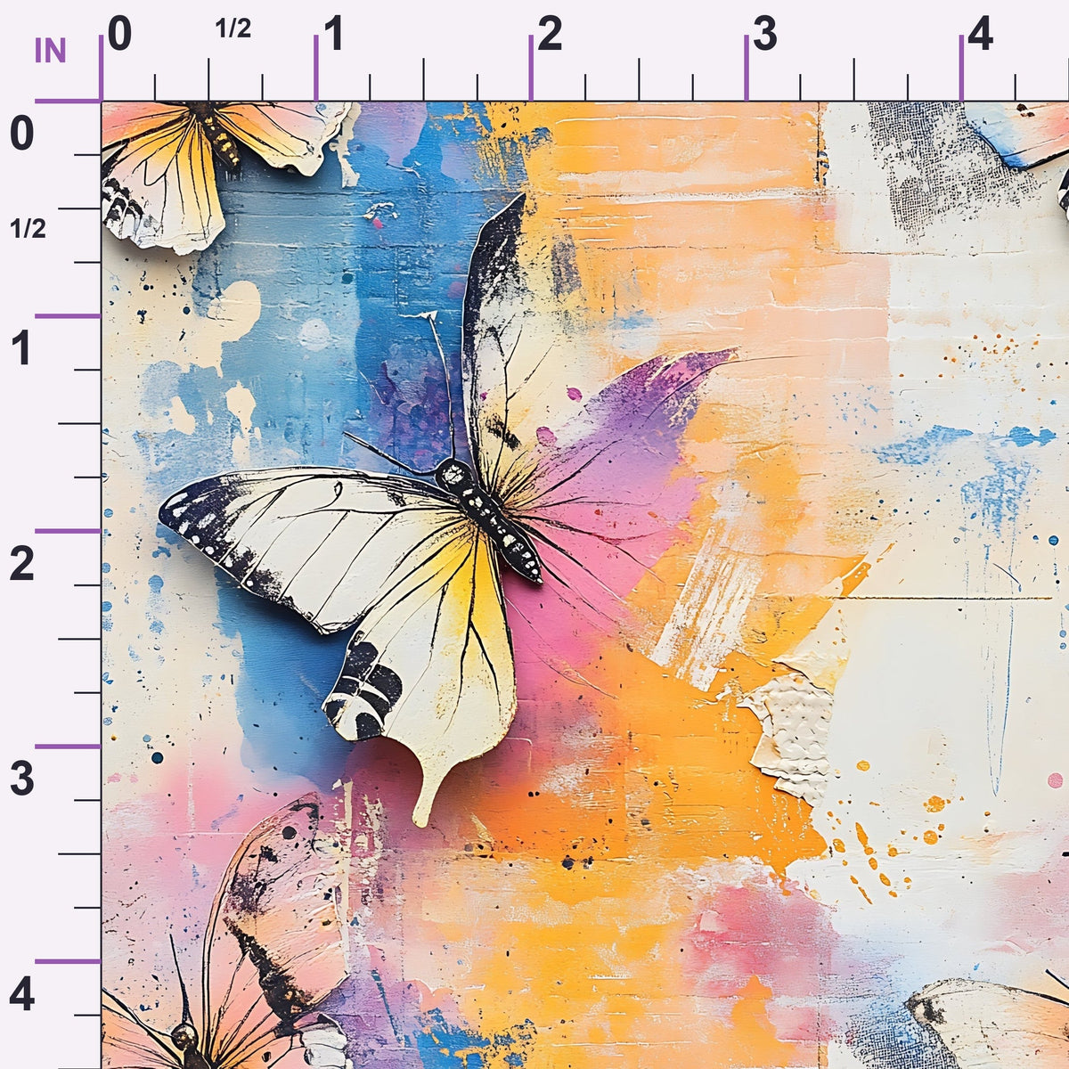 Painted Wings Pattern 5 Minky Fabric