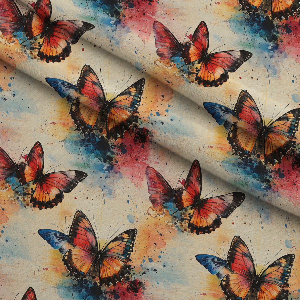Painted Wings Pattern 6 Minky Fabric