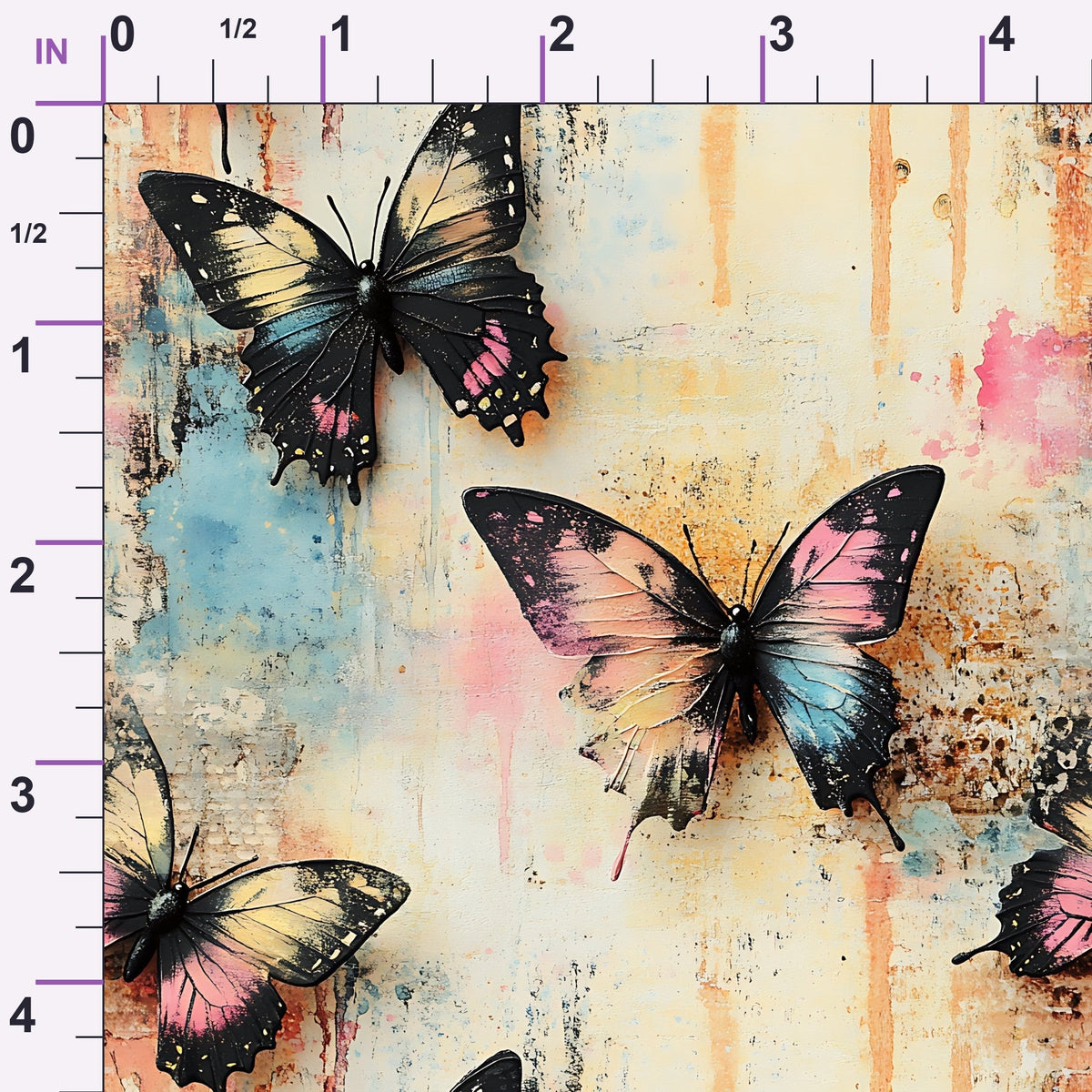 Painted Wings Pattern 7 Minky Fabric