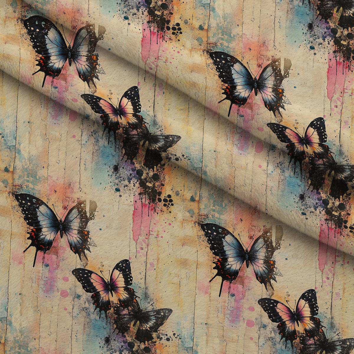 Painted Wings Pattern 9 Minky Fabric