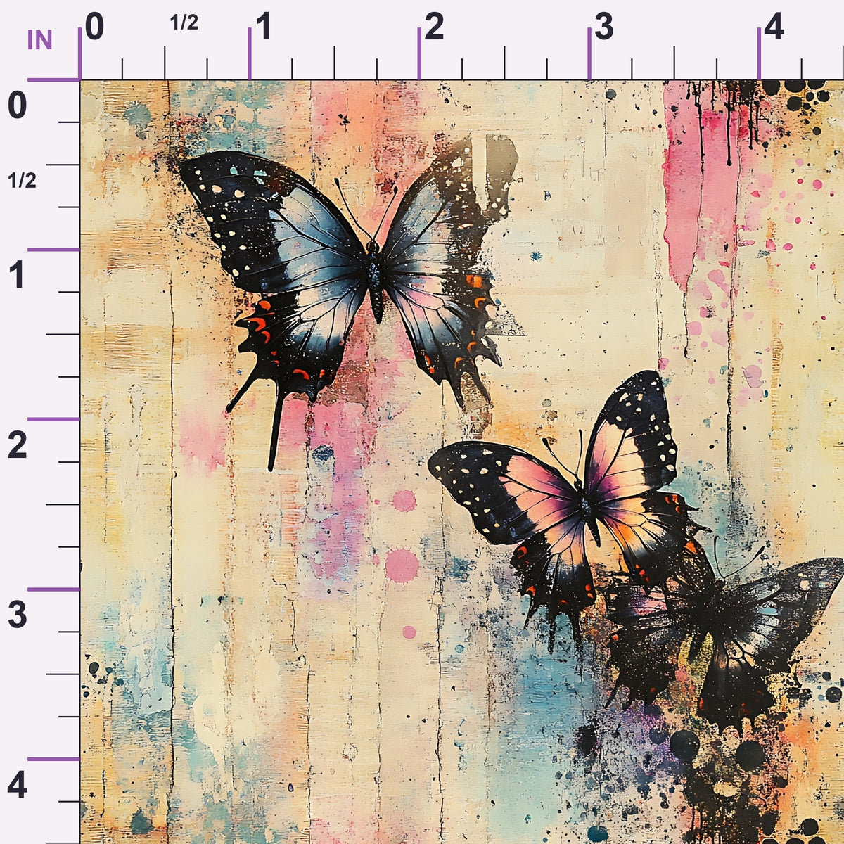 Painted Wings Pattern 9 Minky Fabric