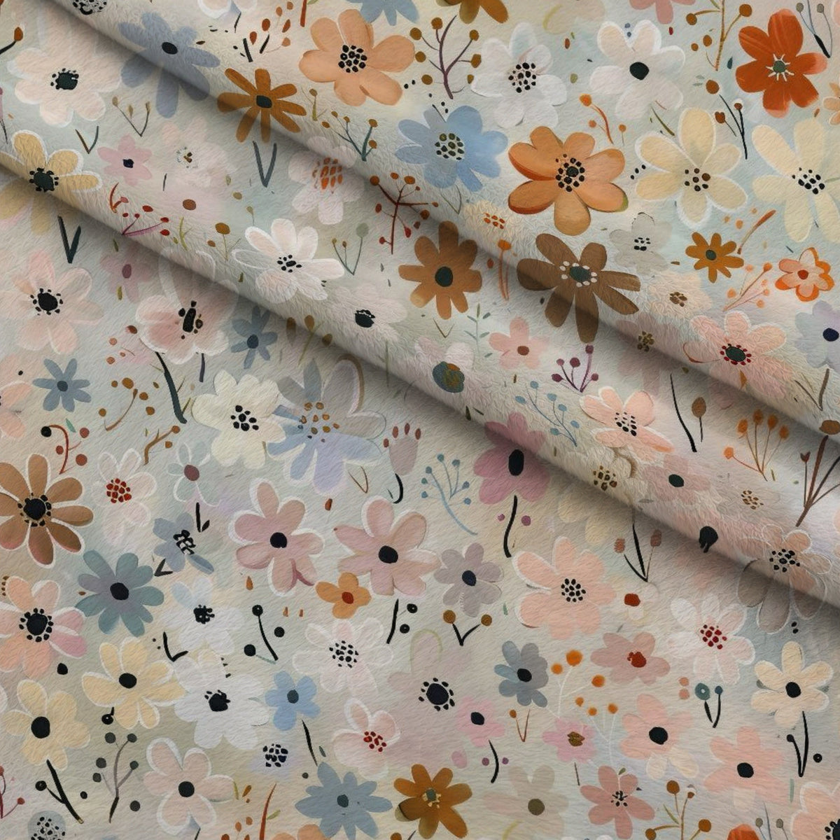 Painterly Blooms Pattern 1 Minky Fabric