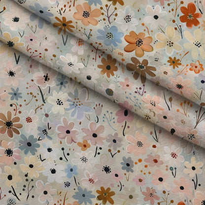 Painterly Blooms Pattern 1 Minky Fabric