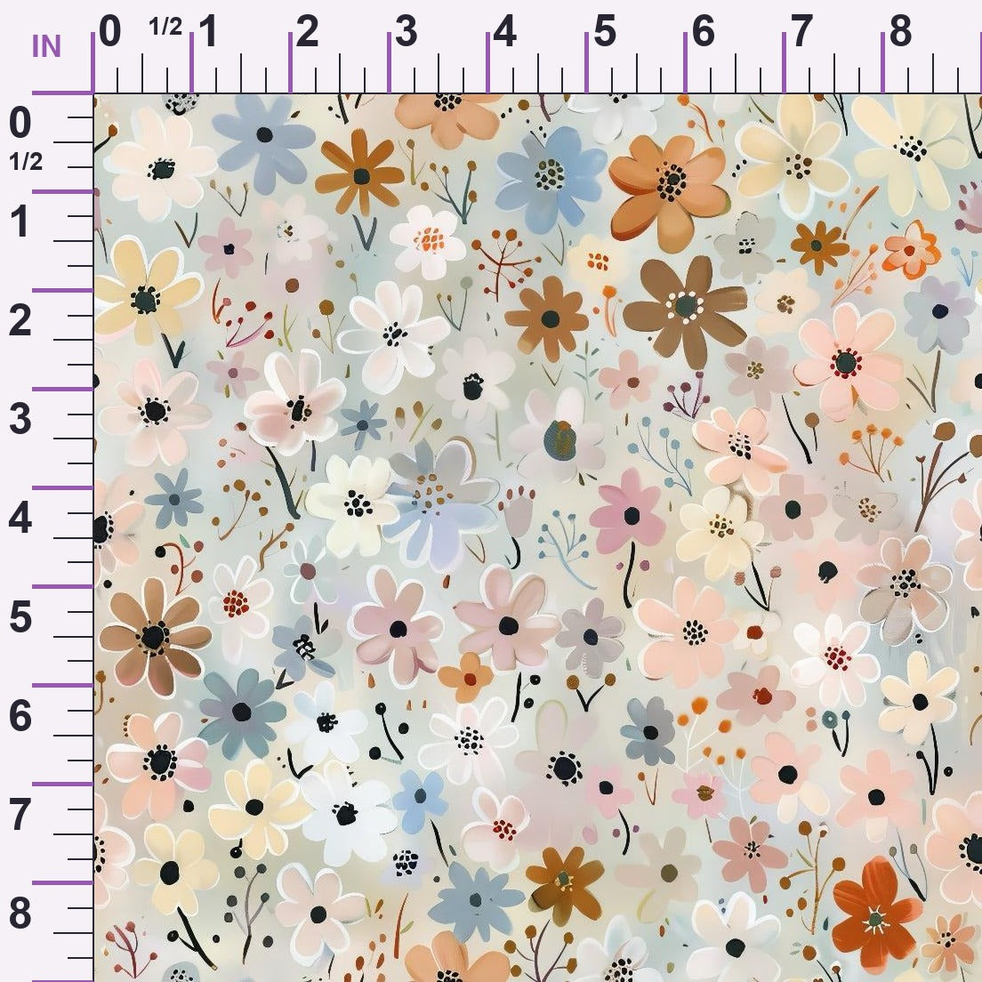 Painterly Blooms Pattern 1 Minky Fabric