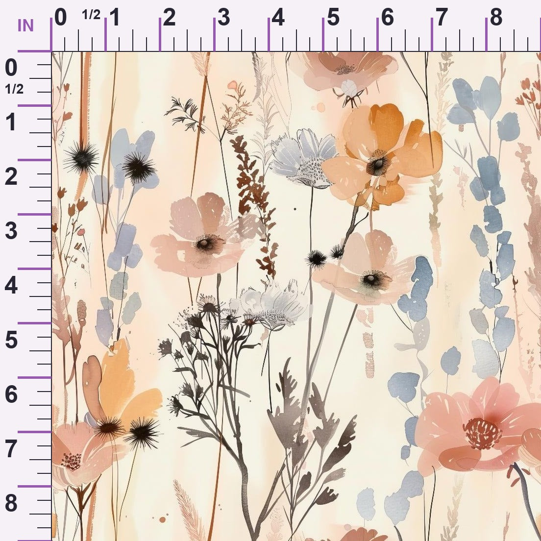 Painterly Blooms Pattern 3 Minky Fabric