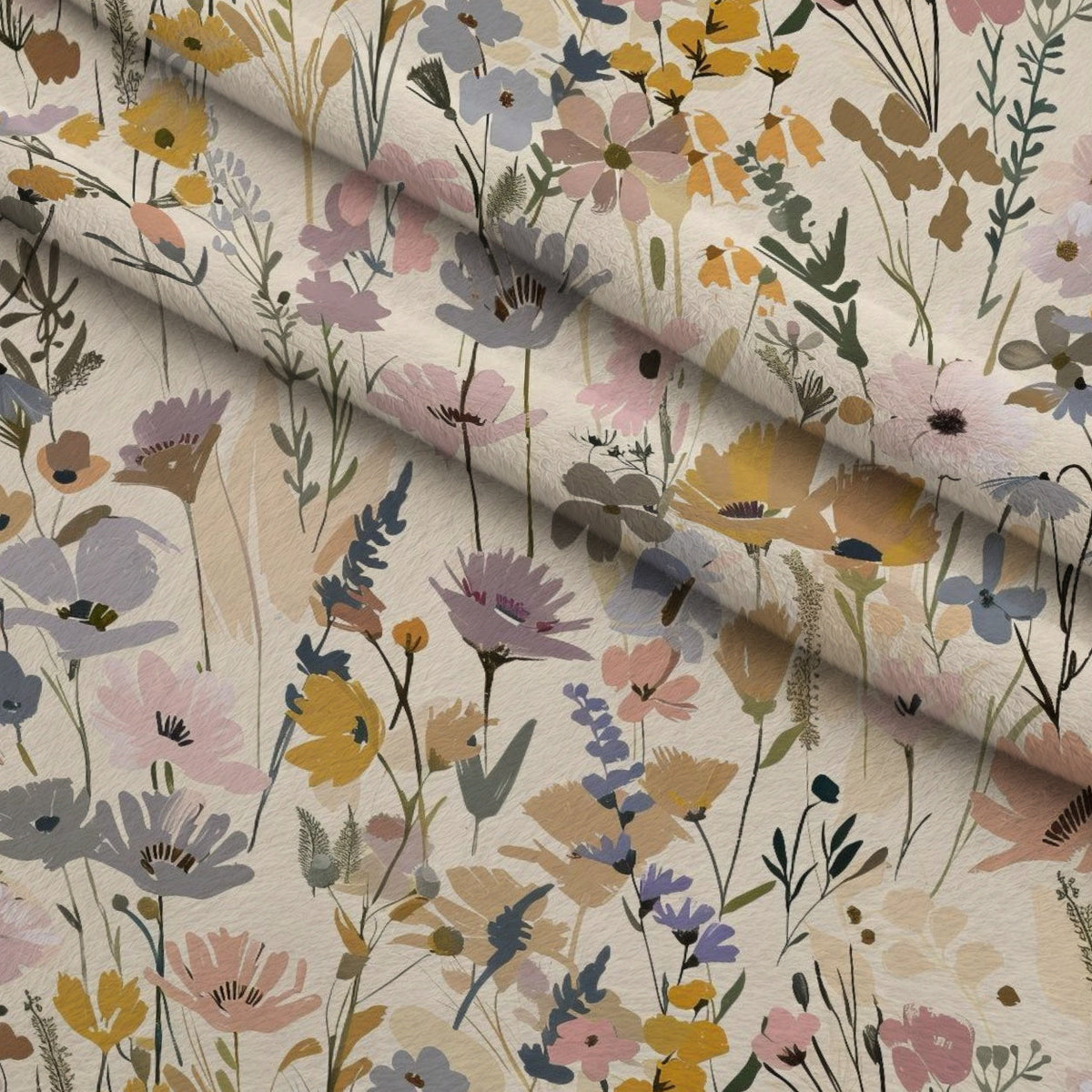 Painterly Blooms Pattern 4 Minky Fabric