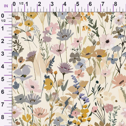 Painterly Blooms Pattern 4 Minky Fabric