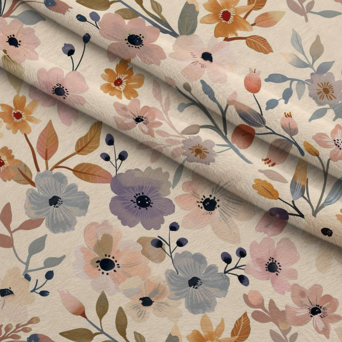 Painterly Blooms Pattern 6 Minky Fabric