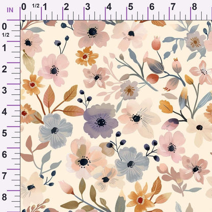 Painterly Blooms Pattern 6 Minky Fabric