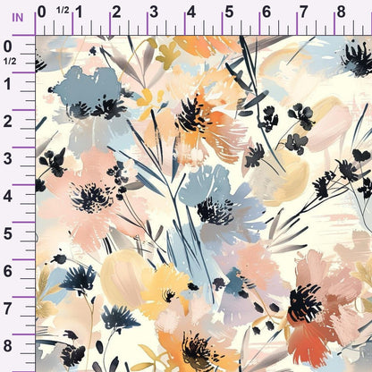 Painterly Blooms Pattern 8 Minky Fabric