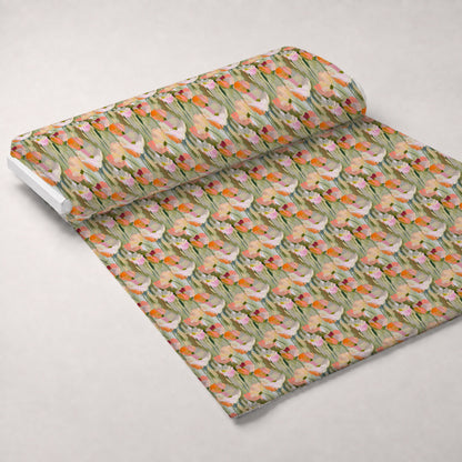 Painterly Petals Pattern 3 Minky Fabric