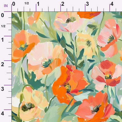 Painterly Petals Pattern 5 Minky Fabric