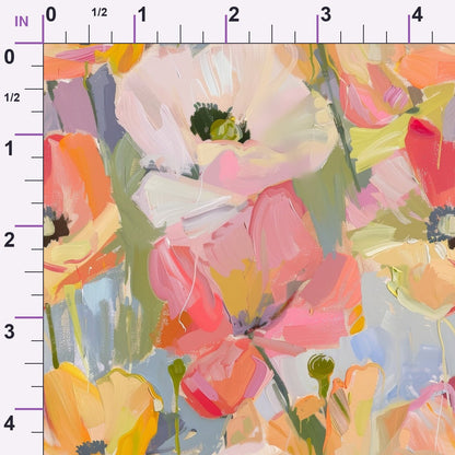 Painterly Petals Pattern 7 Minky Fabric