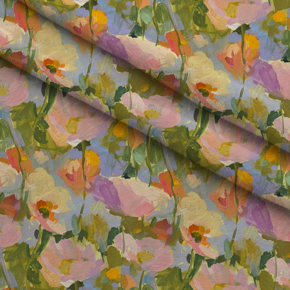 Painterly Petals Pattern 8 Minky Fabric