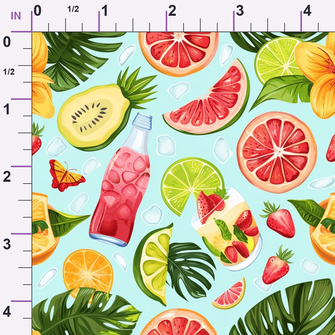 Paradise Punch Pattern 6 Minky Fabric