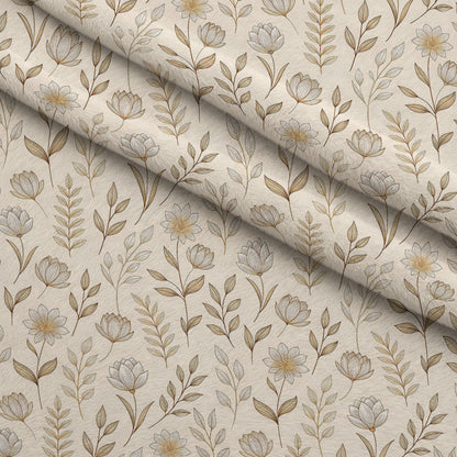 Parchment Blooms Pattern 10 Minky Fabric