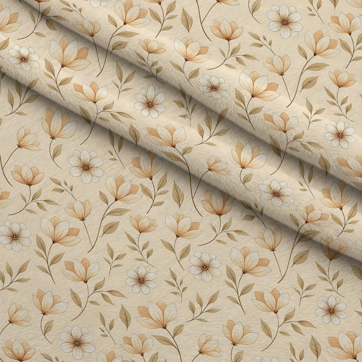 Parchment Blooms Pattern 12 Minky Fabric