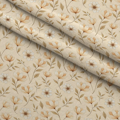 Parchment Blooms Pattern 12 Minky Fabric