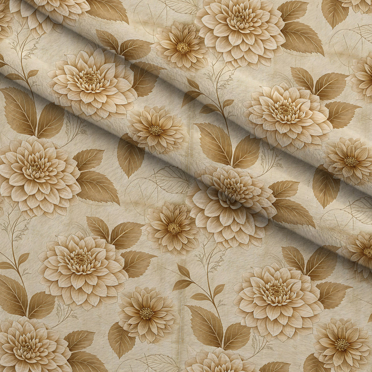 Parchment Blooms Pattern 14 Minky Fabric