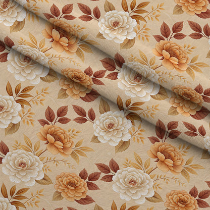 Parchment Blooms Pattern 15 Minky Fabric