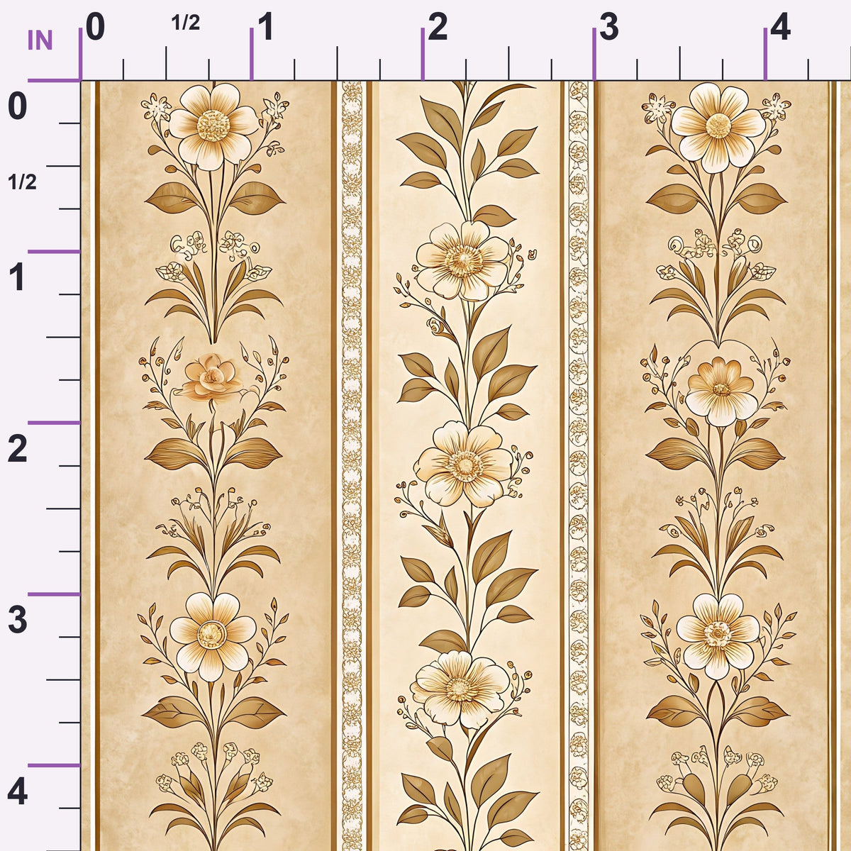 Parchment Blooms Pattern 16 Minky Fabric