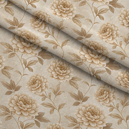 Parchment Blooms Pattern 17 Minky Fabric
