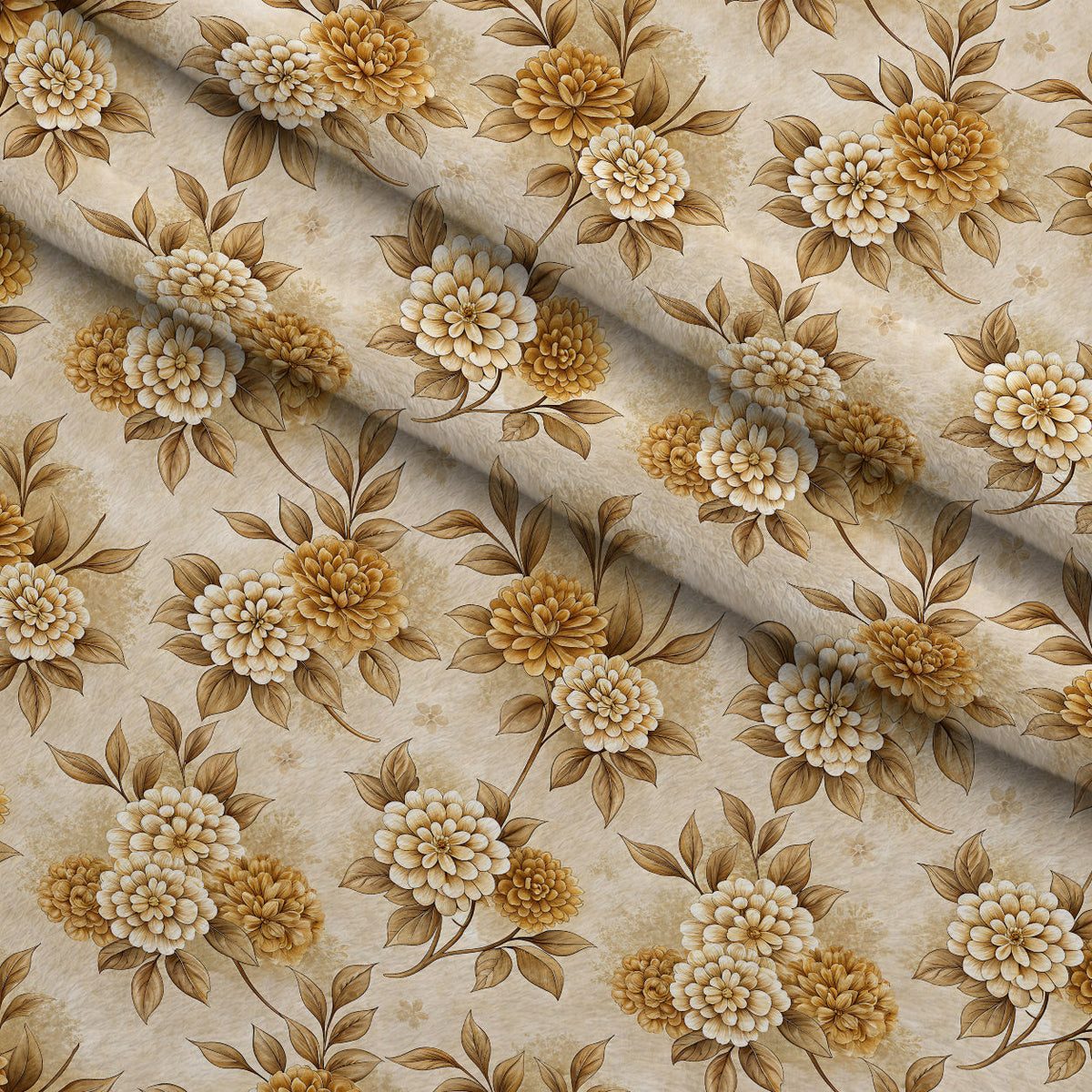 Parchment Blooms Pattern 2 Minky Fabric