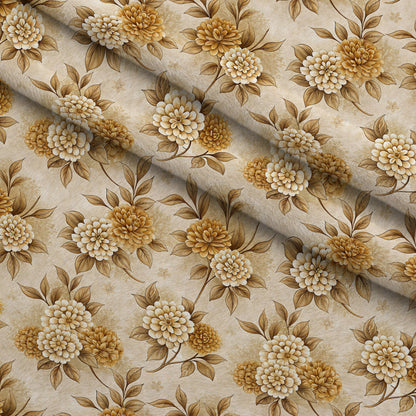 Parchment Blooms Pattern 2 Minky Fabric