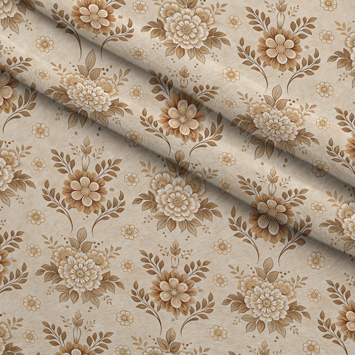 Parchment Blooms Pattern 4 Minky Fabric