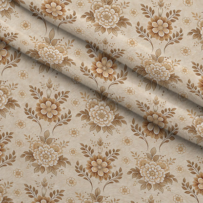 Parchment Blooms Pattern 4 Minky Fabric