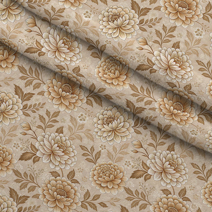 Parchment Blooms Pattern 5 Minky Fabric