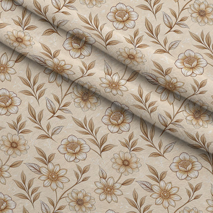 Parchment Blooms Pattern 6 Minky Fabric